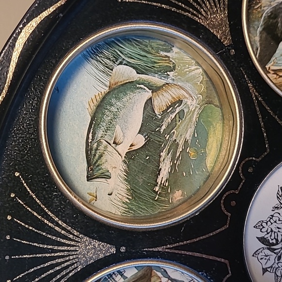 VINTAGE Mid Century Modern Tin Washington State Wildlife Drink Tray - Picture 4 of 16